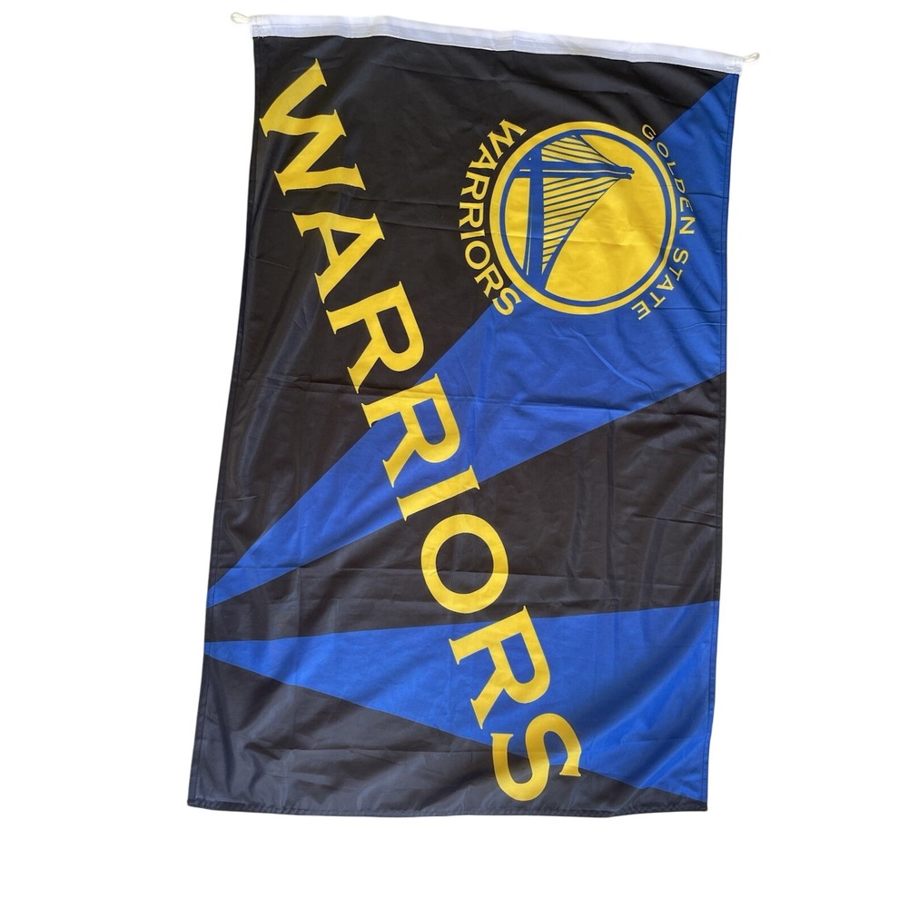 Golden State Warriors NBA Wall Hanging Flag Blue Black Yellow 2016 44x28
